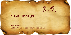 Kuna Ibolya névjegykártya