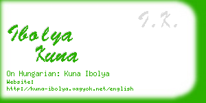 ibolya kuna business card